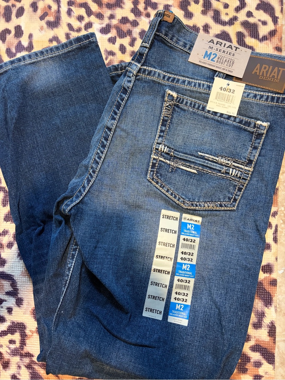 Ariat Men's Dark Blue Stretch Bootcut Jeans